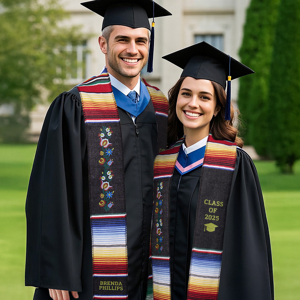 Personalized Mexican Graduation Stole Class of 2025 Graduation Gift for Graduates