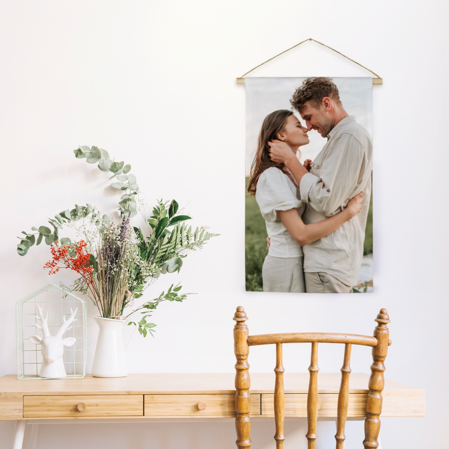 Custom Printed Linen Wall Tapestry – Personalized Hanging Canvas Home Decor