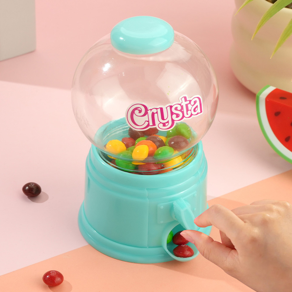 Personalized Mini Gashapon Candy Dispenser with Name Birthday Gift for Kids