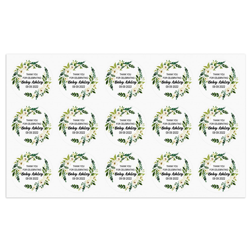 Personalized Thank You Stickers Round Wedding Birthday Favor labels for Gifts