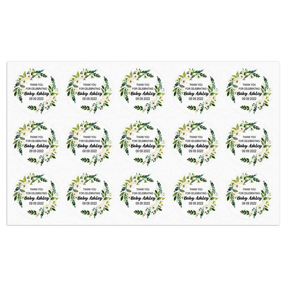 Personalized Thank You Stickers Round Wedding Birthday Favor labels for Gifts