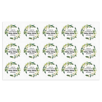 Personalized Thank You Stickers Round Wedding Birthday Favor labels for Gifts