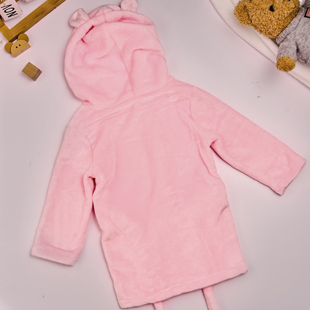 Personalized Baby Sleepwear with Embroidery Name Bear Ears Dressing Gown Gift for Kid