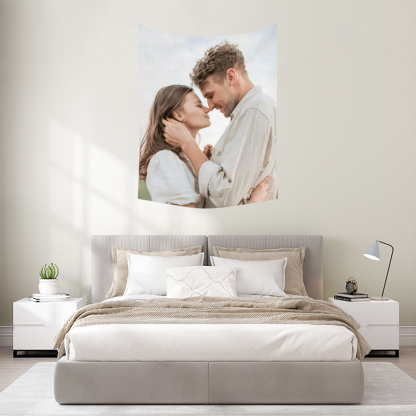 Custom Vertical Peach Skin Single-Sided Printed Throw Blanket – Soft and Personalized Cozy Gift