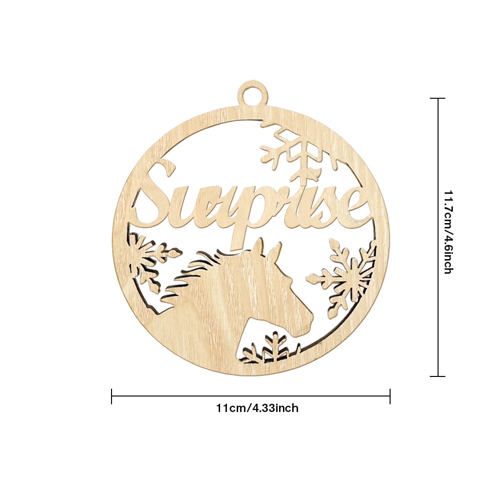 Customized Christmas Tree Ornament Hanging Decoration with Horse