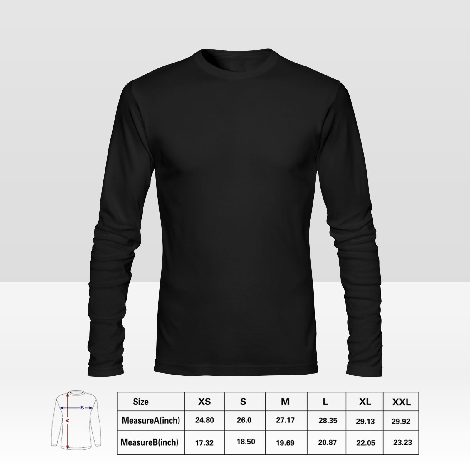Custom Double-Sided Men's Long Sleeve T-Shirt Personalized All-Over Print Tee with Your Design