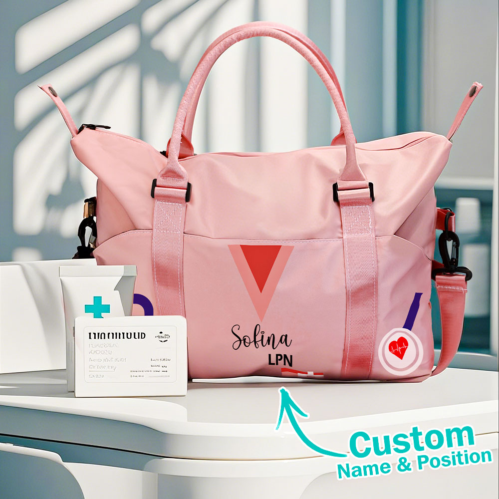 Personalized Canvas Nurse Tote Bag with Name Nurse Week Appreciation Graduation Gift Medical Staff
