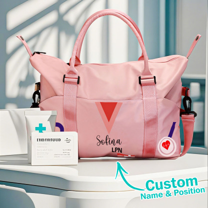 Personalized Canvas Nurse Tote Bag with Name Nurse Week Appreciation Graduation Gift Medical Staff