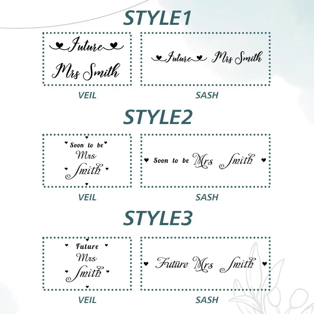 Personalized Bride Veil Sash Set Bride to be Veil Hen Party Accessories