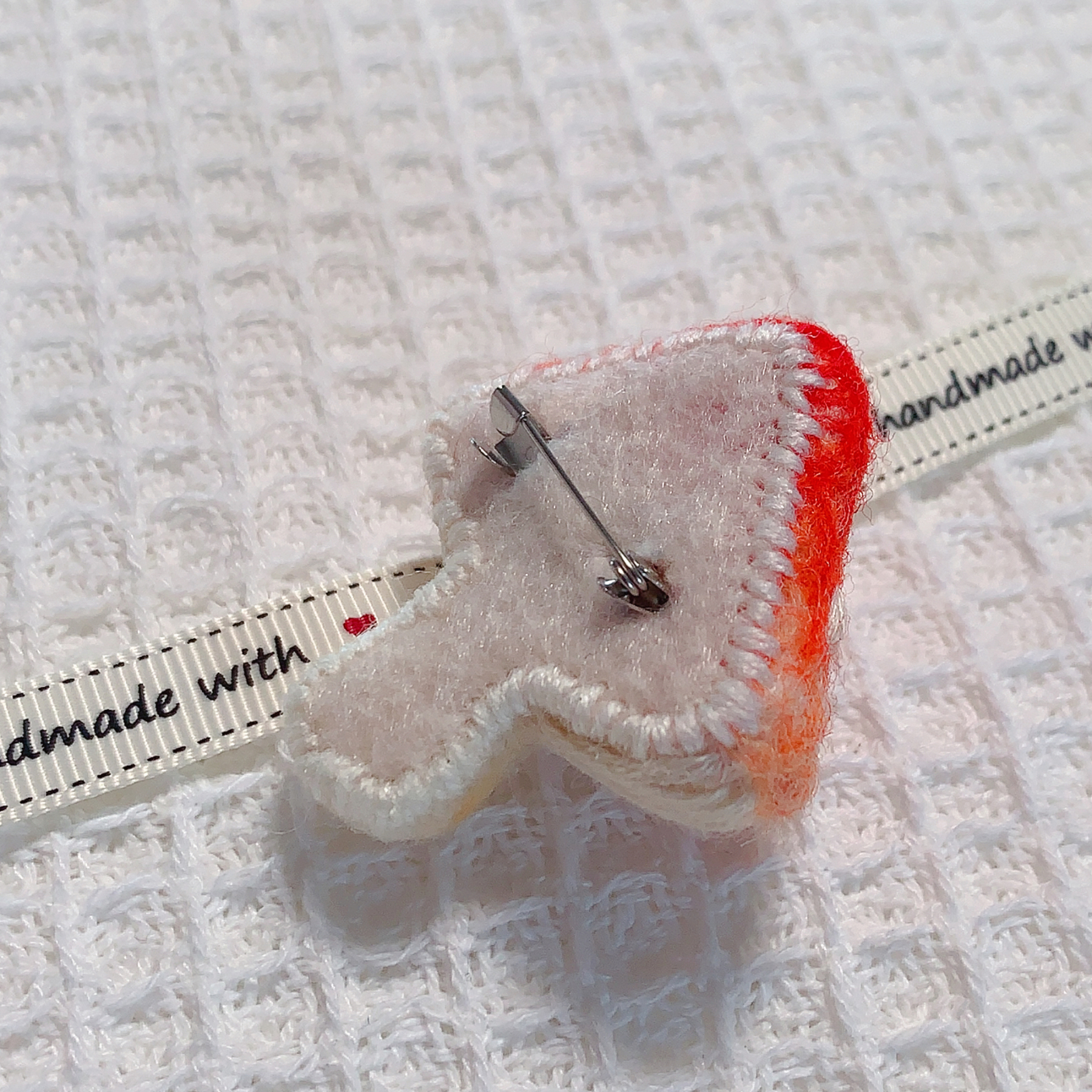 Whimsical Handmade Felt Mushroom Brooch - Unique Nature-inspired Accessory