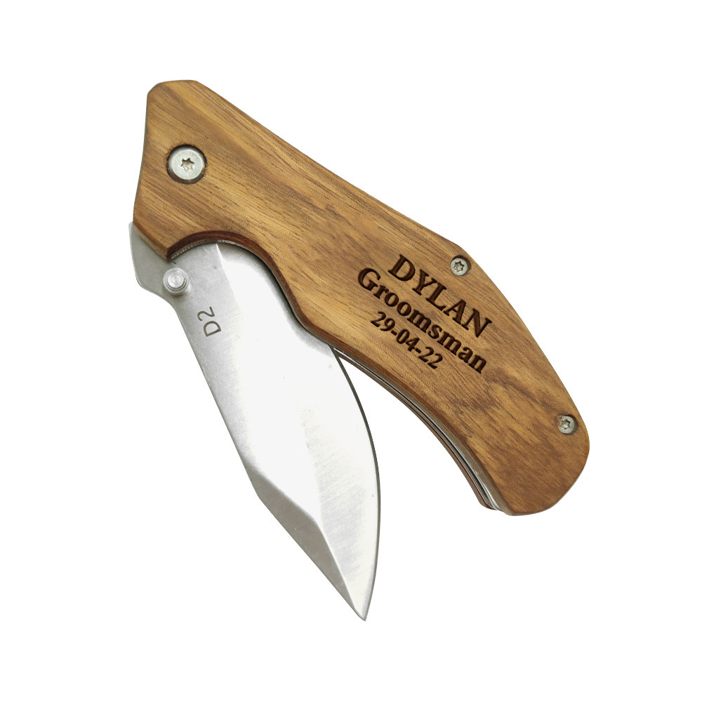 Personalized Engraved Stainless Steel Folding Pocket Knife Gifts for Groomsmen