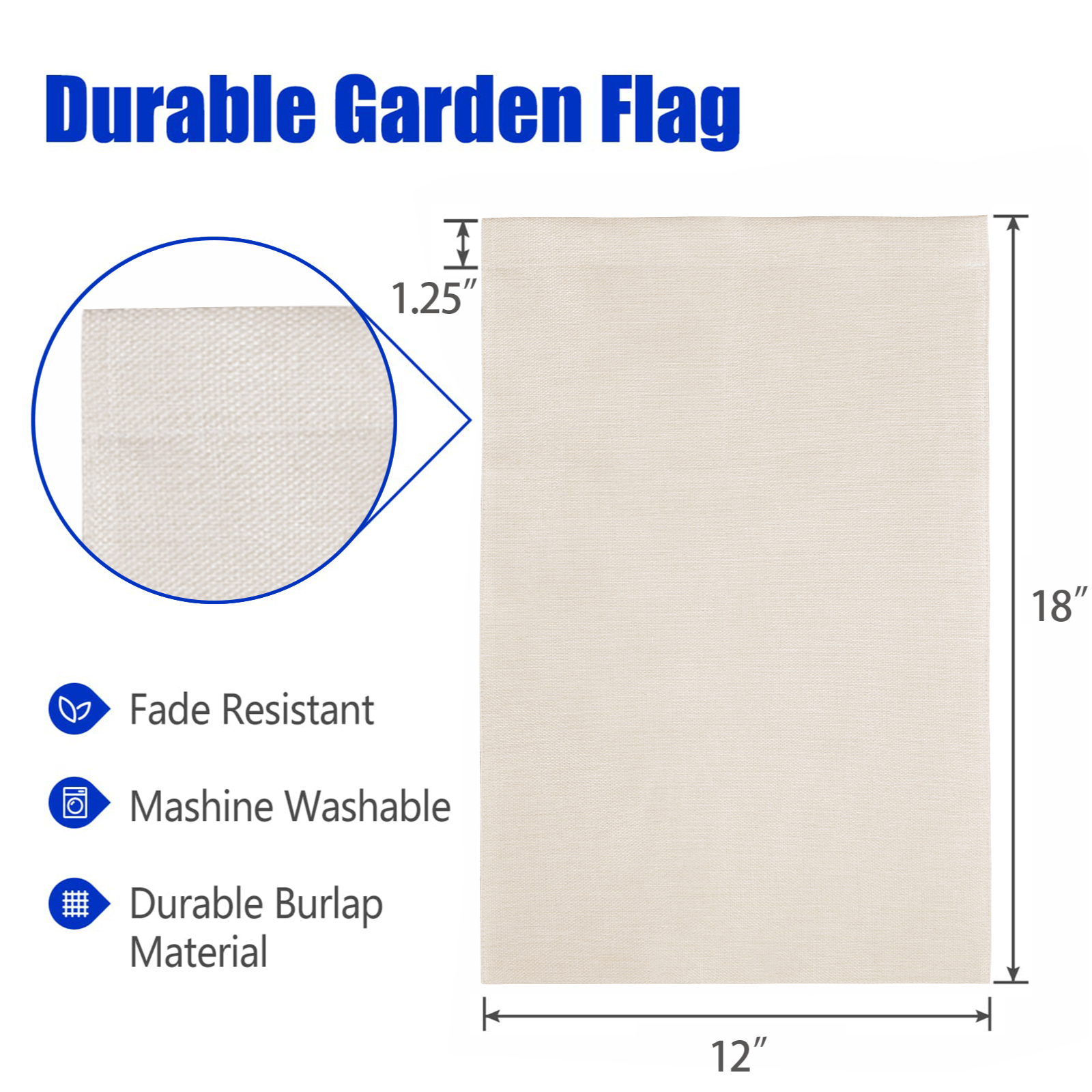 Double-Sided Custom Linen Garden Flag – Personalized Yard Banner