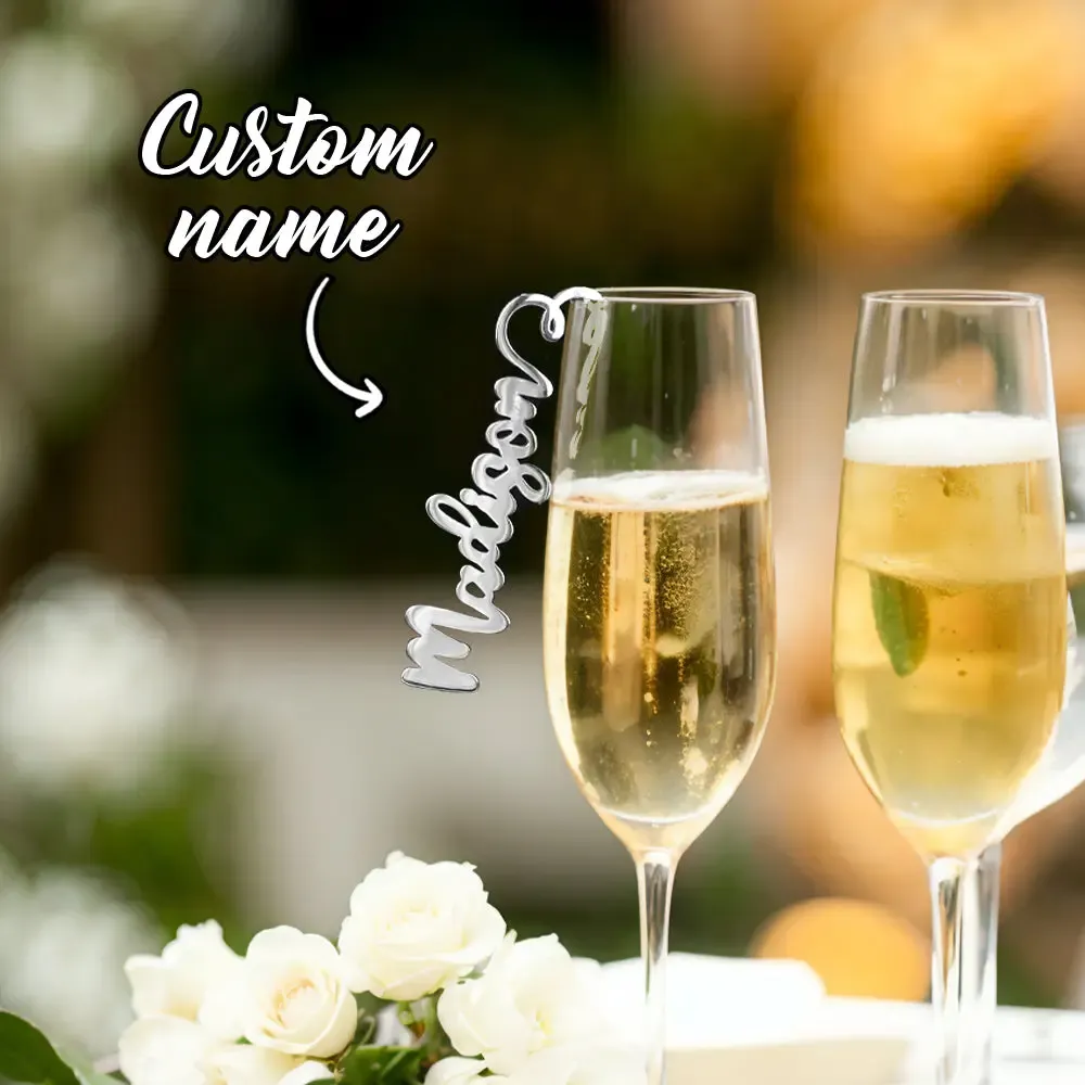 Personalized Place Cards for the Champagne Flute Name Cards Wedding Table Decoration