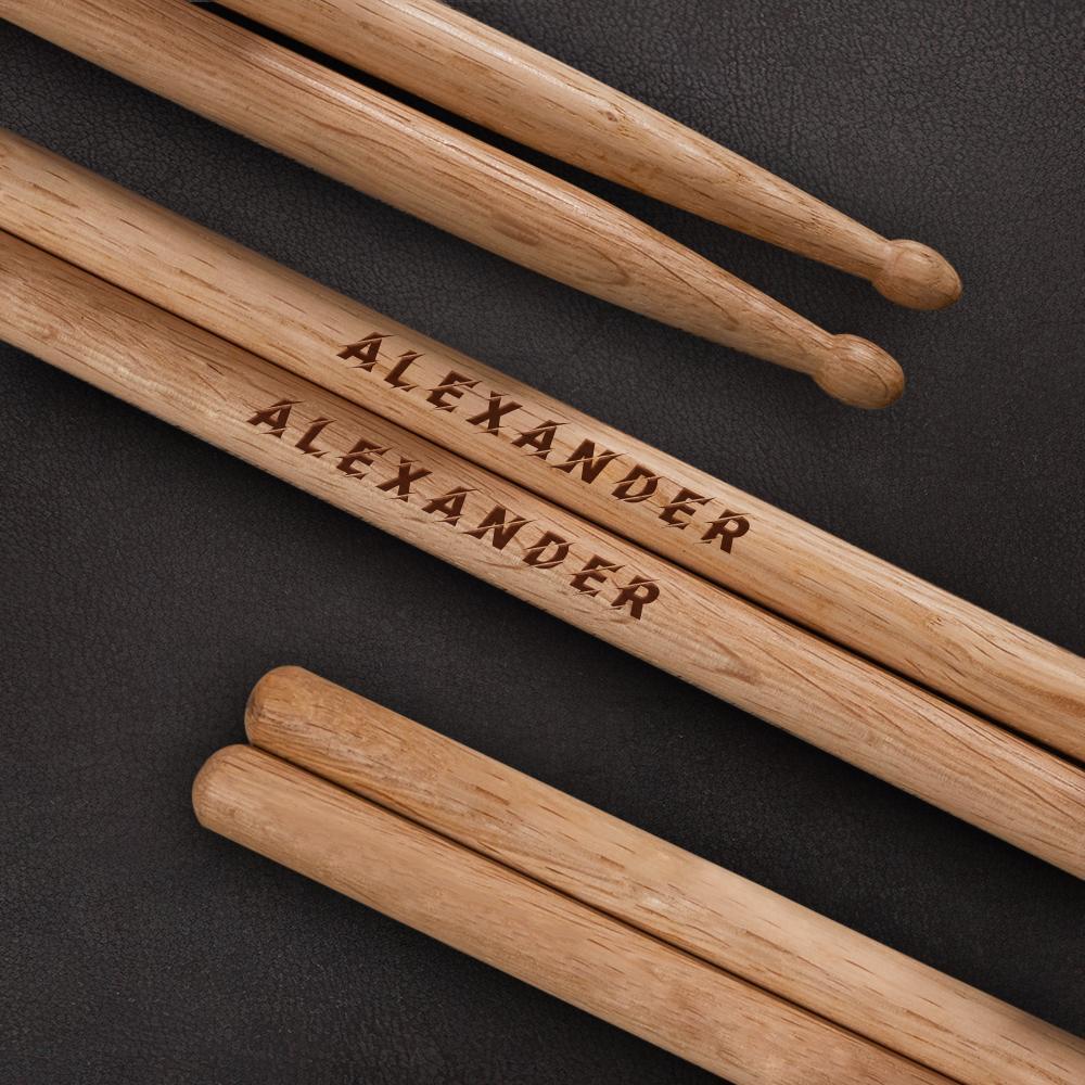Custom Engraved Drumsticks for Drummer