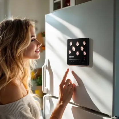 FridgeBeats Frameless Custom Music Fridge Magnet Custom Face Colorful Album Fridge Magnet Music Wall Photo Sticker Gift for Couple