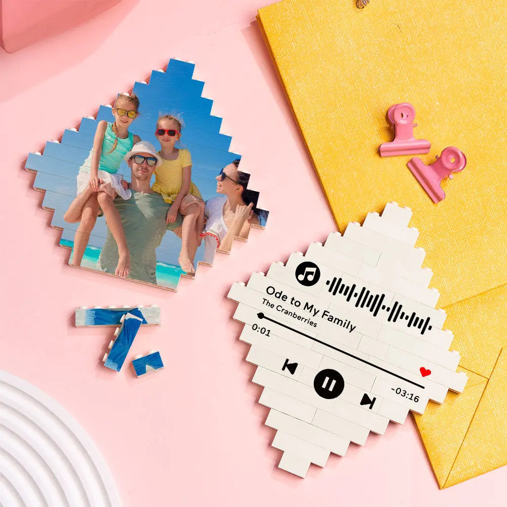 Photo Building Bricks Personalised Block Lozenge Shape