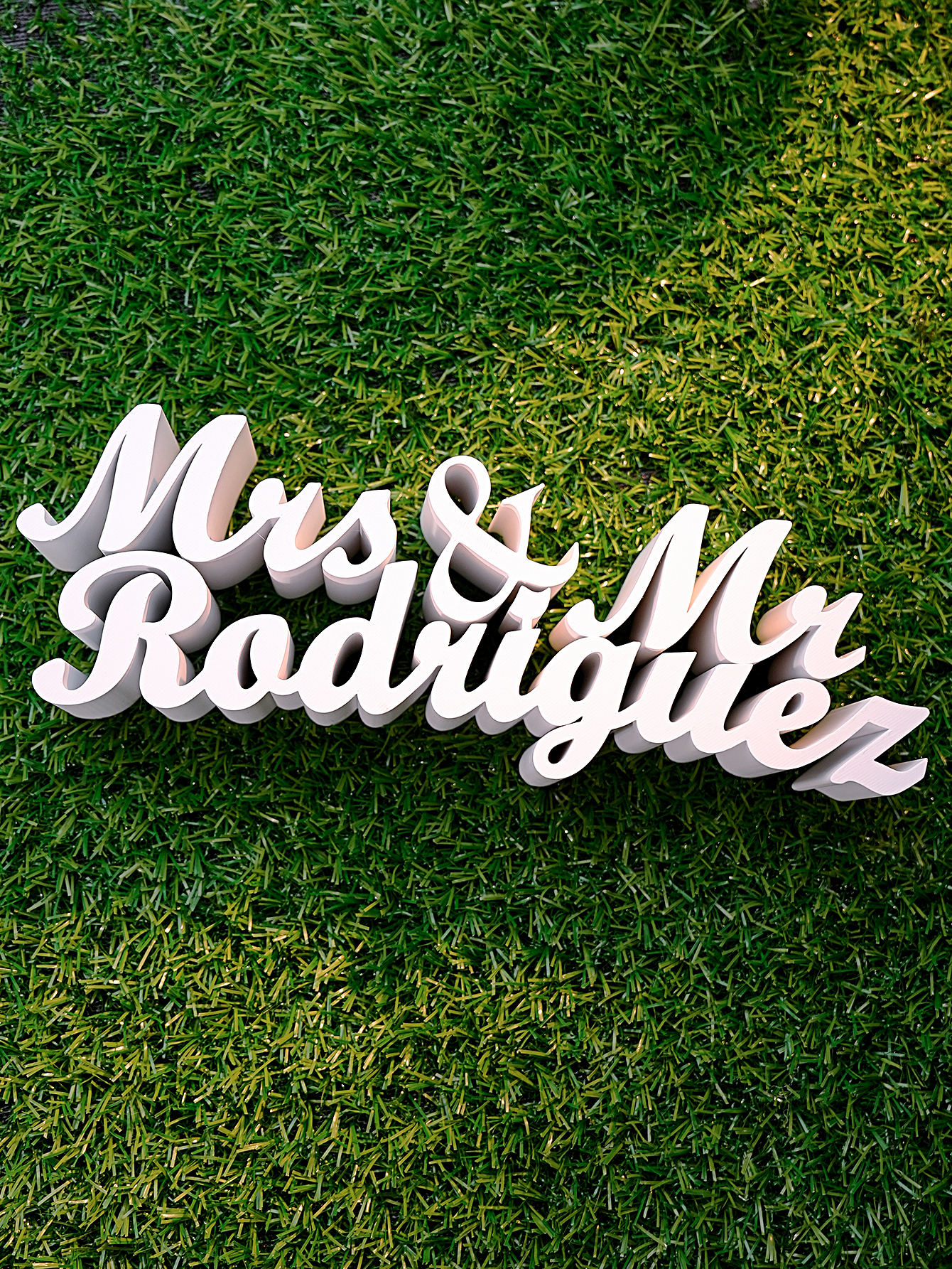 Personalized 3D Print Last Name Sign Custom Wedding Family Name Sign Wedding Tabletop Centerpieces for Wedding and Home