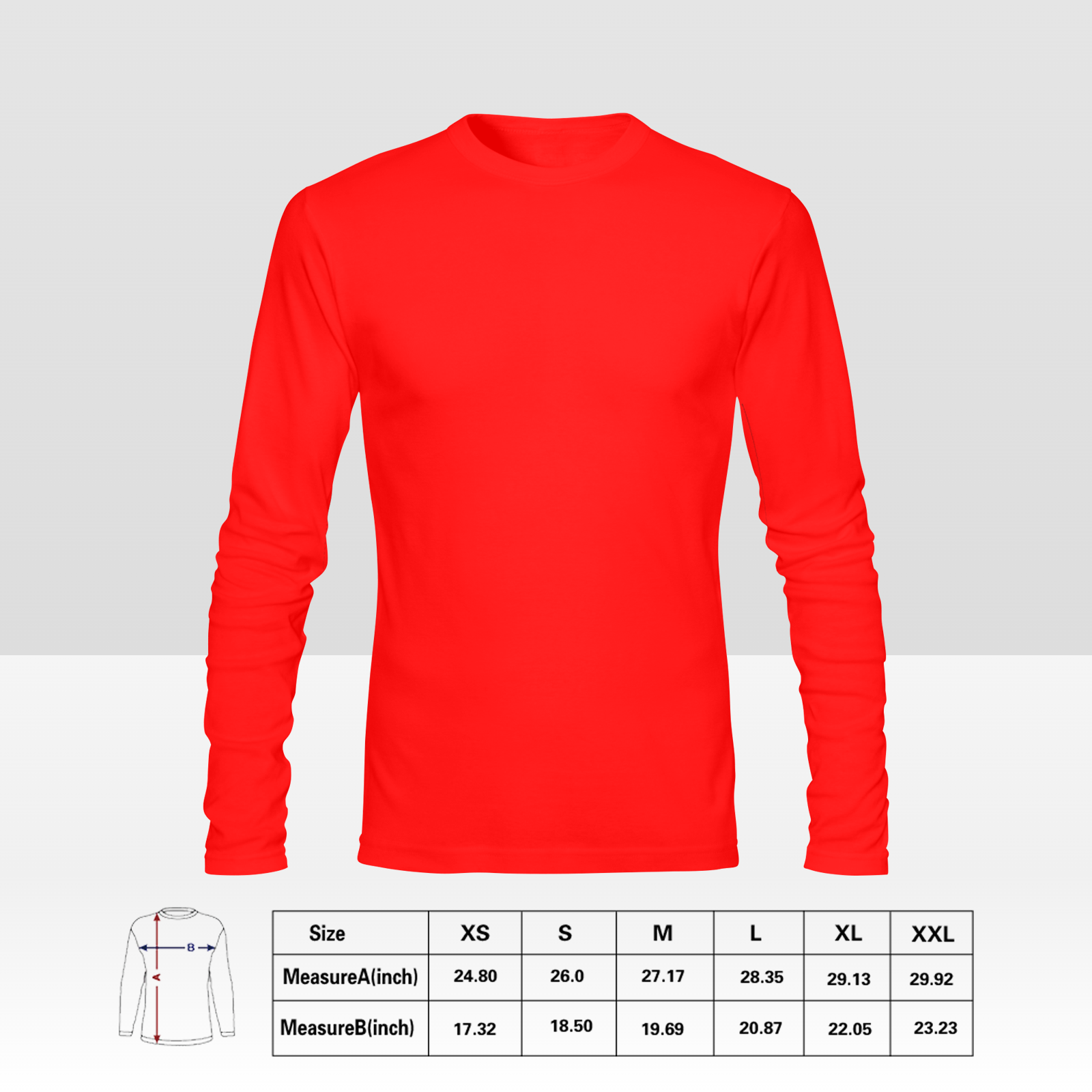 Custom Double-Sided Men's Long Sleeve T-Shirt Personalized All-Over Print Tee with Your Design