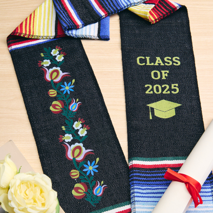 Personalized Mexican Graduation Stole Class of 2025 Graduation Gift for Graduates