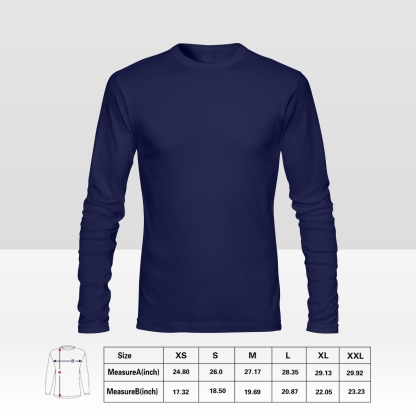 Custom Double-Sided Men's Long Sleeve T-Shirt Personalized All-Over Print Tee with Your Design