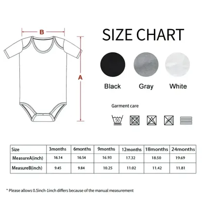 Personalized Our First Father’s Day Handprint Baby T-Shirt Gift for Baby