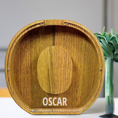 Personalized 26 Letters Piggy Bank Custom Name Wooden Money Box - Tung Wood