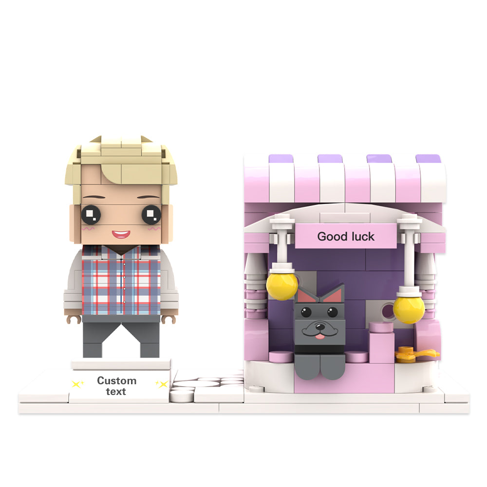 Custom Brick Figures Pen Holder Personalized Brick Figures and Pen Holder Pet Pen Holder