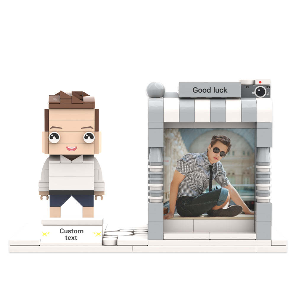 Custom Brick Figures Pen Holder Personalized Brick Figures and Pen Holder Custom Photo & Name Pen Holder