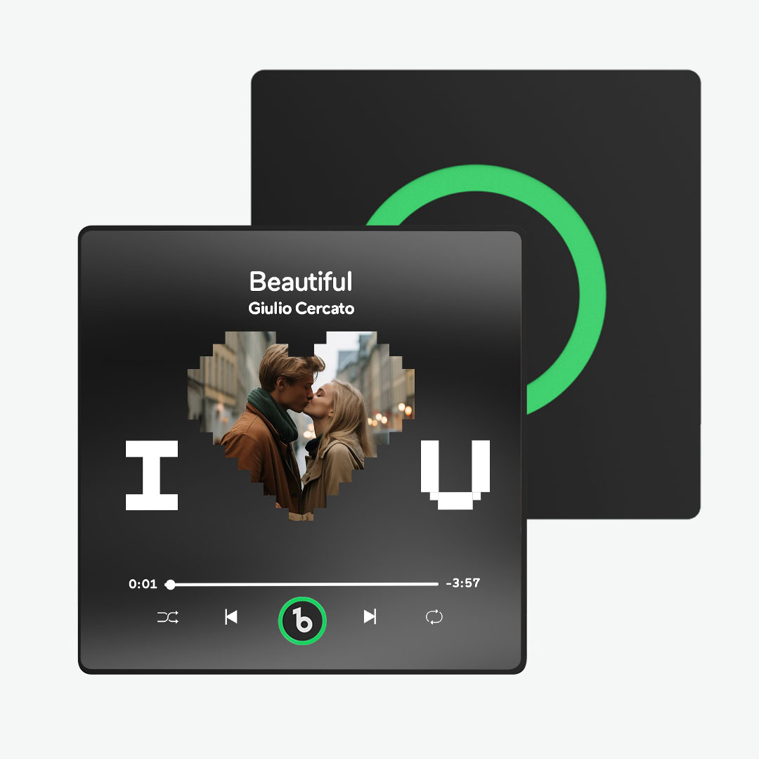 FridgeBeats Framed Custom Photo Music Fridge Magnet Special for Valentine's Day New 4.0 Upgrade Colorful Frame Album Fridge Magnet Sticker