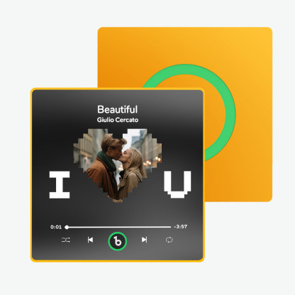 FridgeBeats Framed Custom Photo Music Fridge Magnet Special for Valentine's Day New 4.0 Upgrade Colorful Frame Album Fridge Magnet Sticker