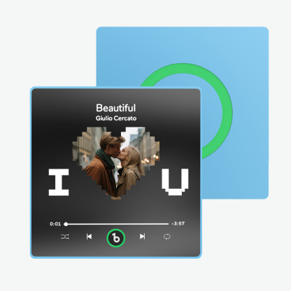 FridgeBeats Framed Custom Photo Music Fridge Magnet Special for Valentine's Day New 4.0 Upgrade Colorful Frame Album Fridge Magnet Sticker