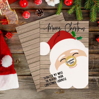 Custom Christmas Scratch Card Personalized Surprise Scratch off Cards