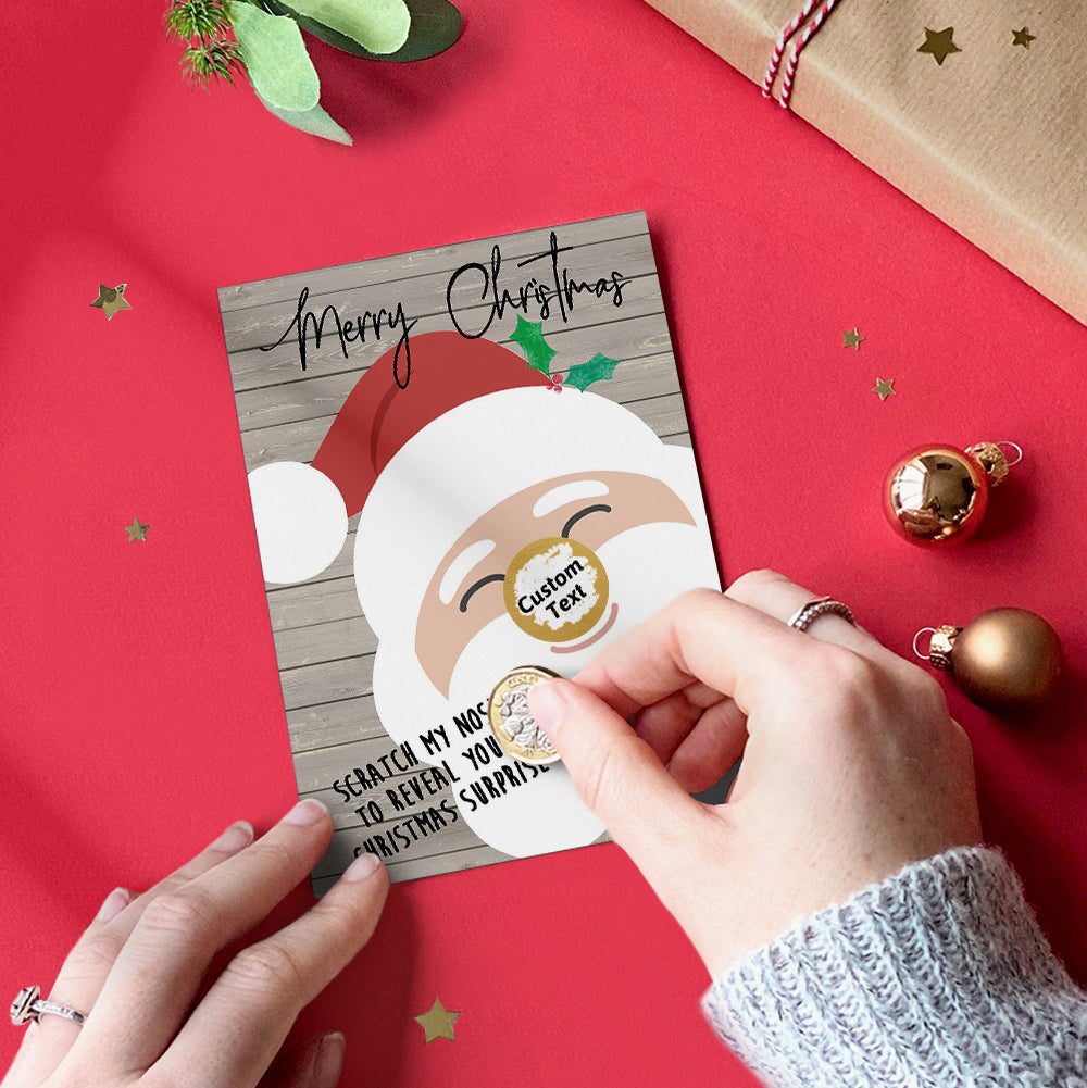 Custom Christmas Scratch Card Personalized Surprise Scratch off Cards