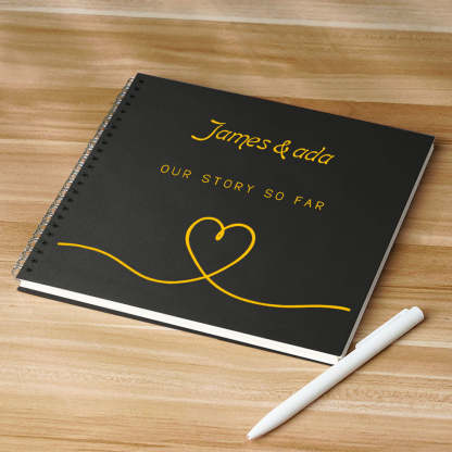 Personalized Text Notebook Wedding Gift DIY Diary Portable Pierced Memory Notebook