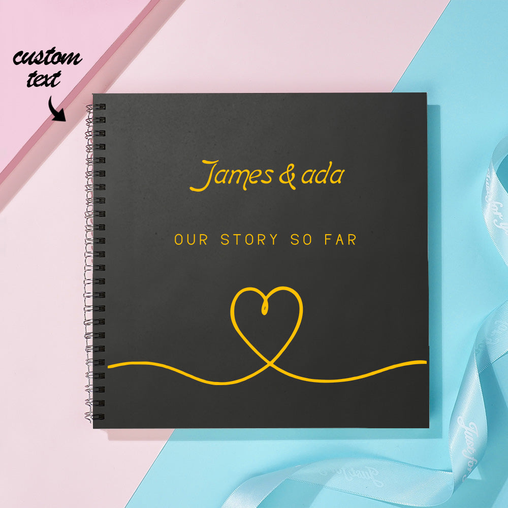 Personalized Text Notebook Wedding Gift DIY Diary Portable Pierced Memory Notebook