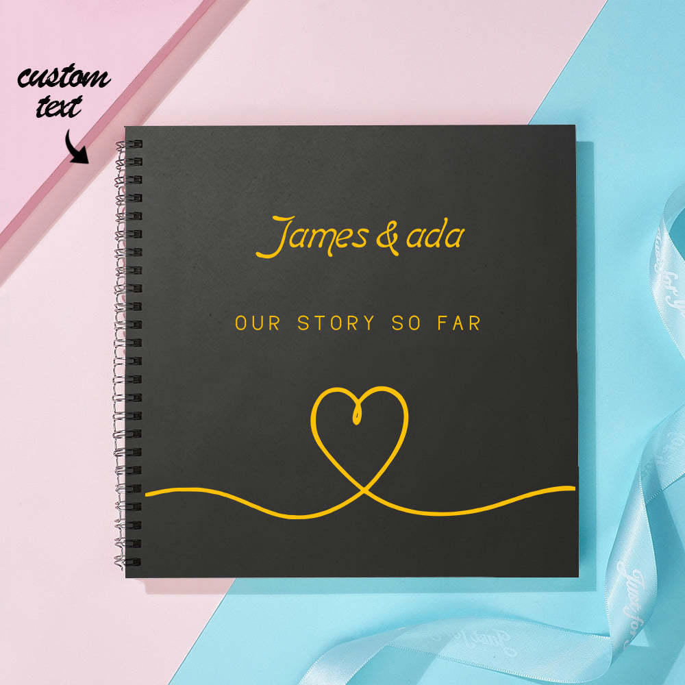 Personalized Text Notebook Wedding Gift DIY Diary Portable Pierced Memory Notebook