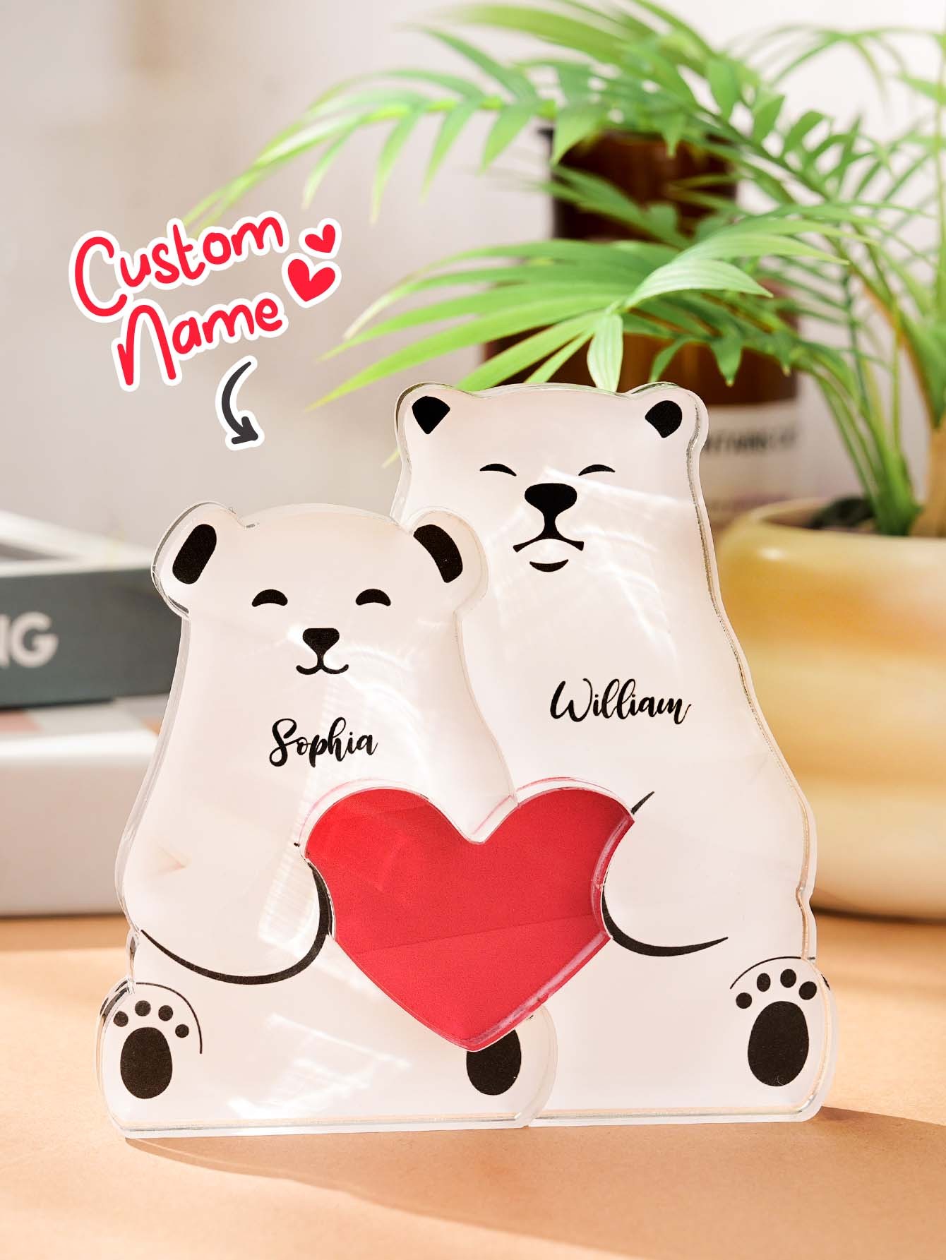 Personalized Bear Puzzle Custom Family Member Names Puzzle Gift for Mother