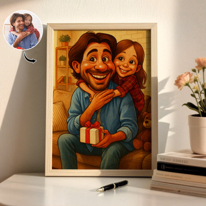 Personalized Photo Exaggerated Caricature Portrait Art Gift Photo Frame