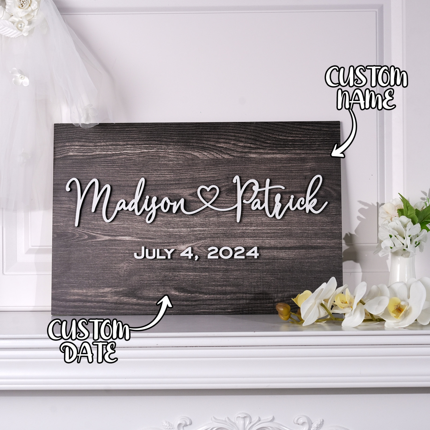 Personalized Wedding Sign Wedding Welcome Sign for Wedding Entrance
