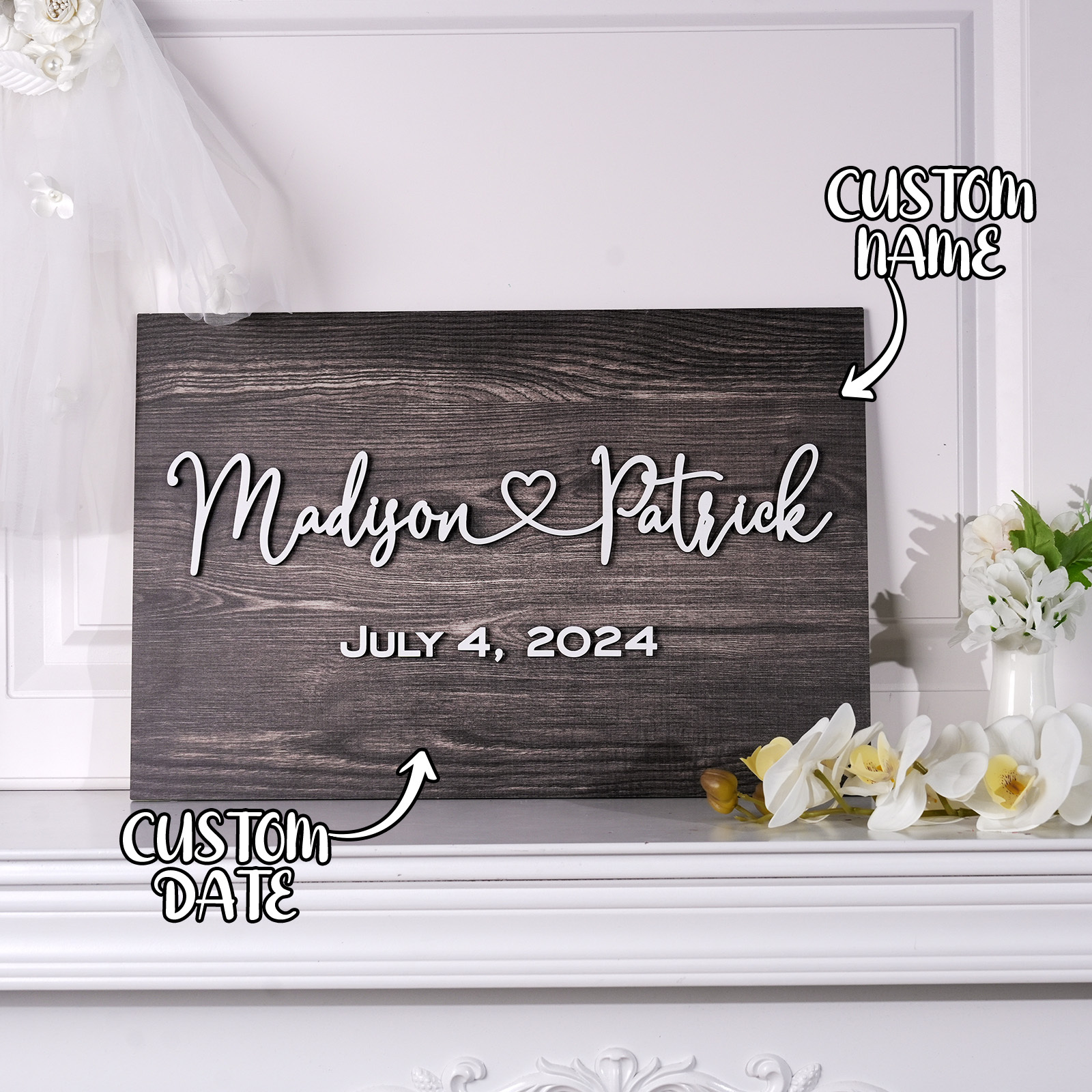 Personalized Wedding Sign Wedding Welcome Sign for Wedding Entrance