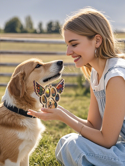 Personalized Pet Suncatcher Ornament with Photo Paw Print Ornament Memorial Gift for Pet Lovers