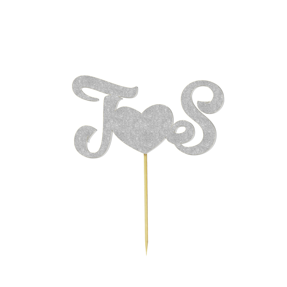 Personalized Text Wedding Cake Birthday Cake Topper - Custom Name Decoration