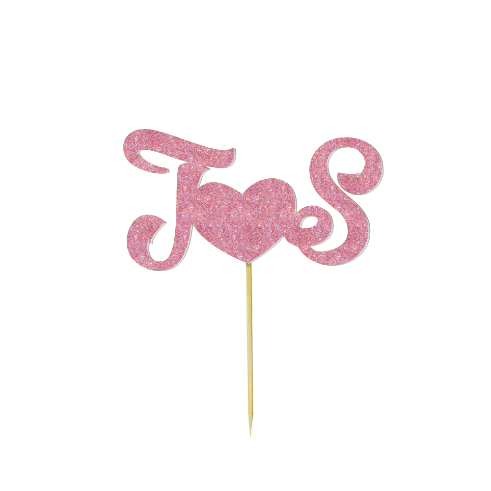 Personalized Text Wedding Cake Birthday Cake Topper - Custom Name Decoration