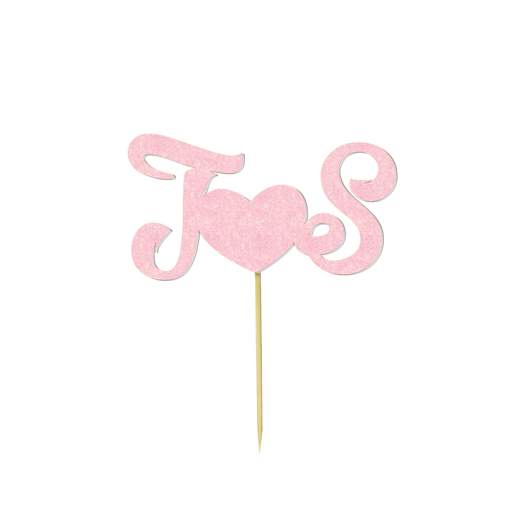 Personalized Text Wedding Cake Birthday Cake Topper - Custom Name Decoration