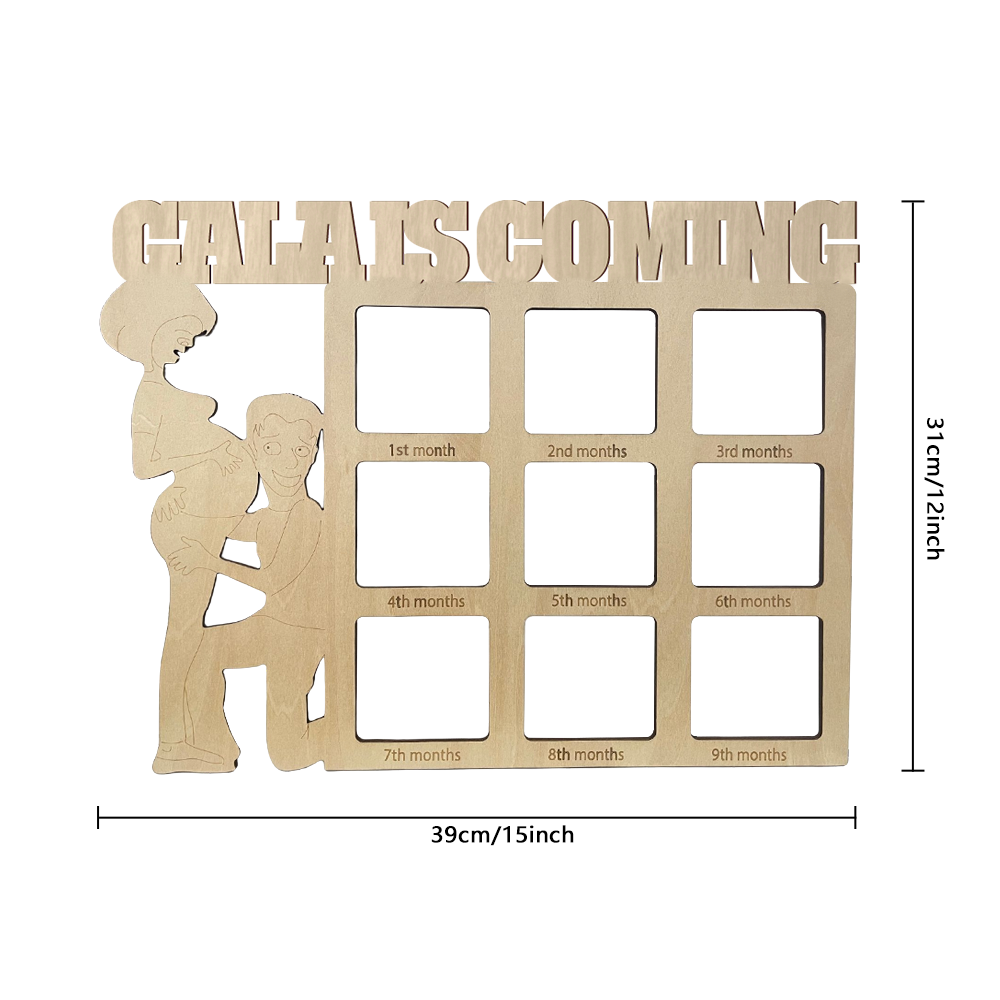 Personalized Pregnancy Photo Journal Plaque Custom Baby Due Date Calendar Sign Gift for Expecting Mom