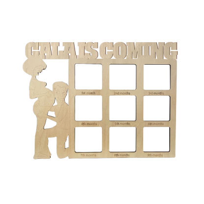 Personalized Pregnancy Photo Journal Plaque Custom Baby Due Date Calendar Sign Gift for Expecting Mom