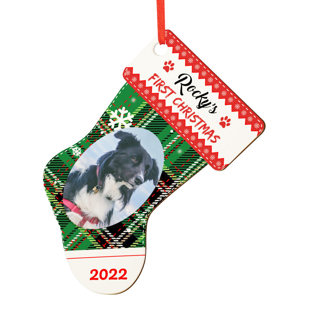 Personalized Christmas Stocking Wooden Ornament Wooden Plaque Christmas Gifts