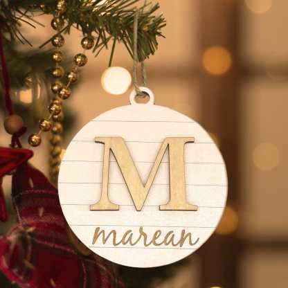 Custom Engraved Name Christmas Ornament Personalized Wooden Ornament Christmas Tree Decoration