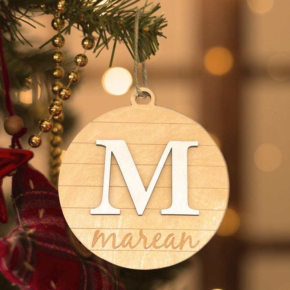 Custom Engraved Name Christmas Ornament Personalized Wooden Ornament Christmas Tree Decoration
