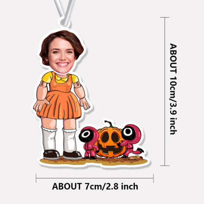 Custom Halloween Car Air Freshener Funny Rearview Mirror Ornament for Halloween Gift